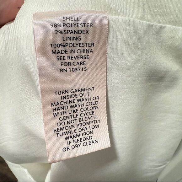 NANETTE LEPORE White BELLA DONNA Dress 4 Bell Sleeves Flounce Contrast Edge NWT - Picture 12 of 14